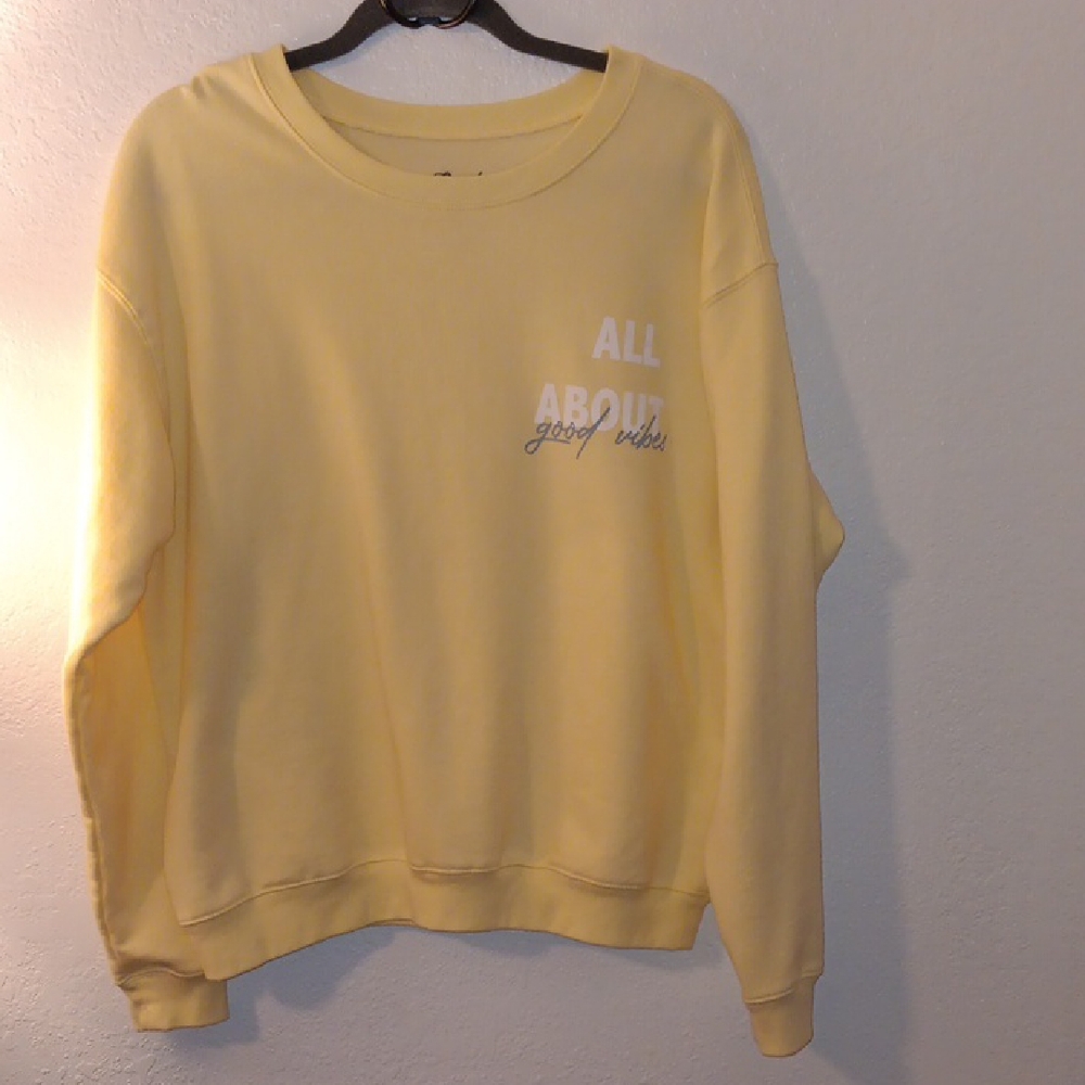 Fleurish Light Yellow Crew Neck Sweatshirt